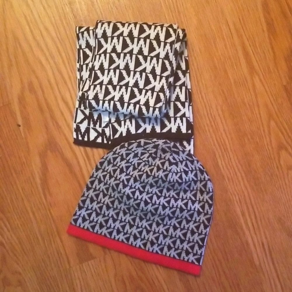Michael Kors logo hat and scarf